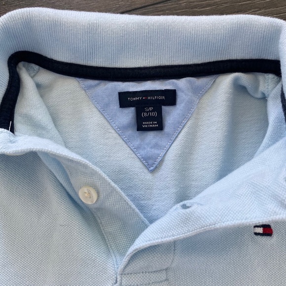 Tommy Hilfiger Light Blue Polo Shirt S/P 8-10 - Picture 3 of 4